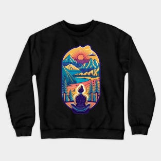 Mountain camping and hiking | Outdoors Fun Crewneck Sweatshirt